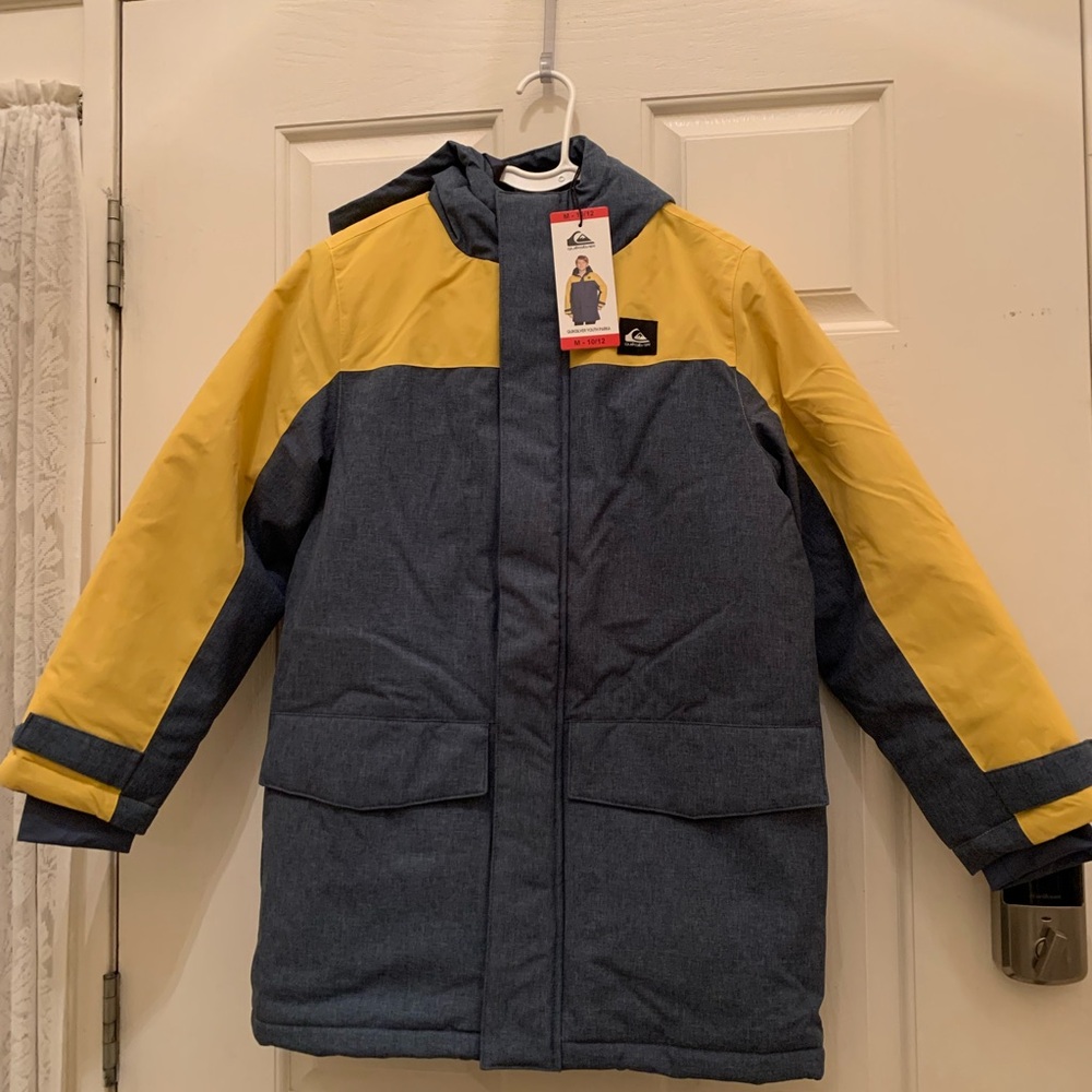 Quiksilver Yellow and Blue Jacket